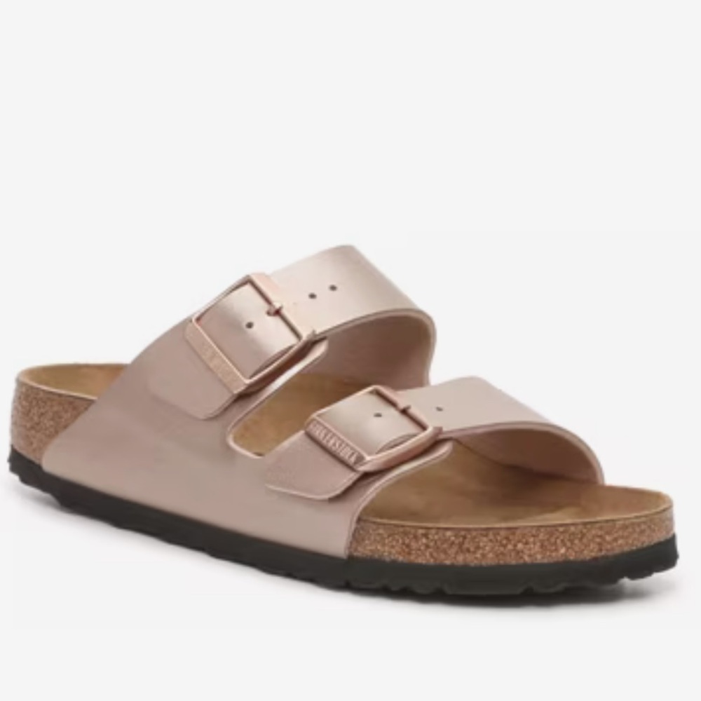 Birkenstock Arizona Two-Strap Sandal in Rose Gold